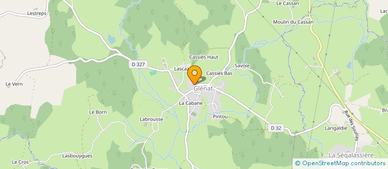 localisation de l'entreprise GAEC BRUEL DE GLENAT à GLENAT