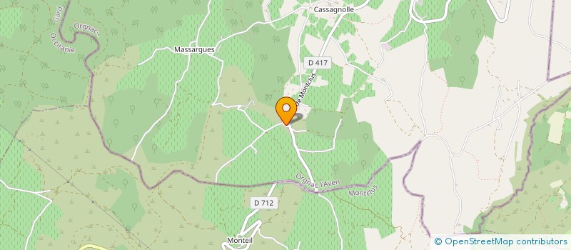 localisation de l'entreprise GAEC BRUGUIER à ORGNAC-L'AVEN
