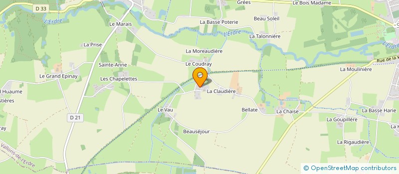 localisation de l'entreprise GAEC BRUN à VALLONS-DE-L'ERDRE