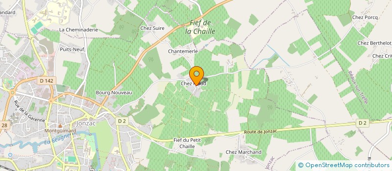 localisation de l'entreprise GAEC BRUT DE CUEILLE  JONZAC