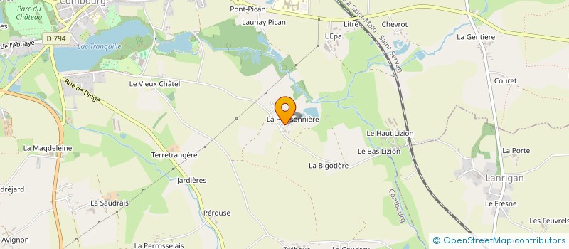 localisation de l'entreprise GAEC BUAN FRERES à COMBOURG
