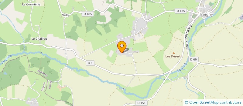 localisation de l'entreprise GAEC CAGNAT  TREIGNY-PERREUSE-SAINTE-COLOMBE