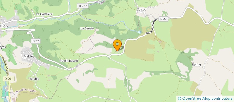 localisation de l'entreprise GAEC CAMMAS-PERIE  SALLES-LA-SOURCE