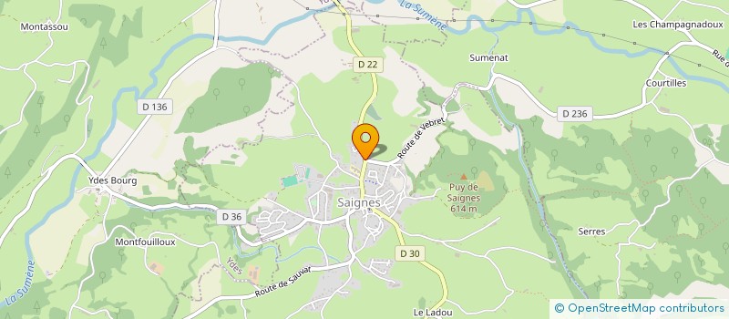localisation de l'entreprise GAEC CANTAL 30 à SAIGNES