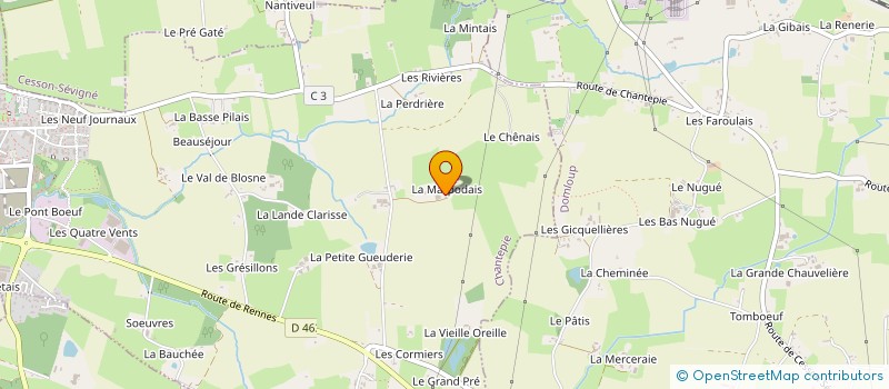 localisation de l'entreprise GAEC CANTEPIEN à CHANTEPIE