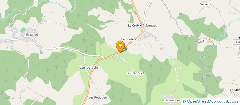 localisation de l'entreprise GAEC CANTOURNET-BERTRAND à PRUNET