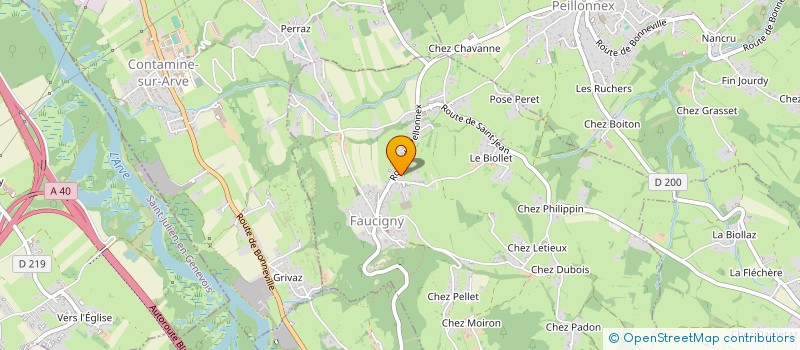 localisation de l'entreprise GAEC CATHYVAL  FAUCIGNY