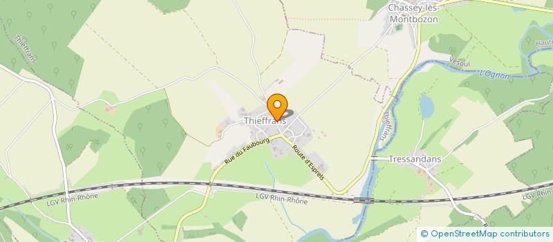 localisation de l'entreprise GAEC CHAGNOT-PERRIN  CHASSEY-LES-MONTBOZON