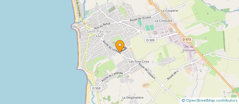 localisation de l'entreprise GAEC CHAPDELAINE LEZEAUX à SAINT-PAIR-SUR-MER