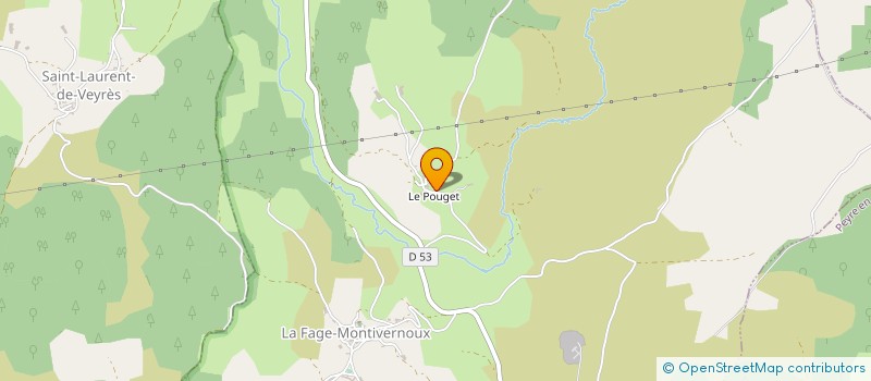 localisation de l'entreprise GAEC CHARDAIRE DU POUGET  LA FAGE MONTIVERNOUX