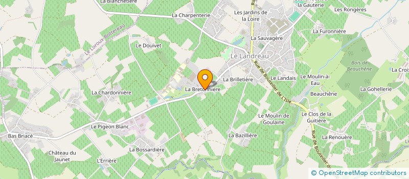 localisation de l'entreprise GAEC CHARPENTIER FLEURANCE à LE LANDREAU