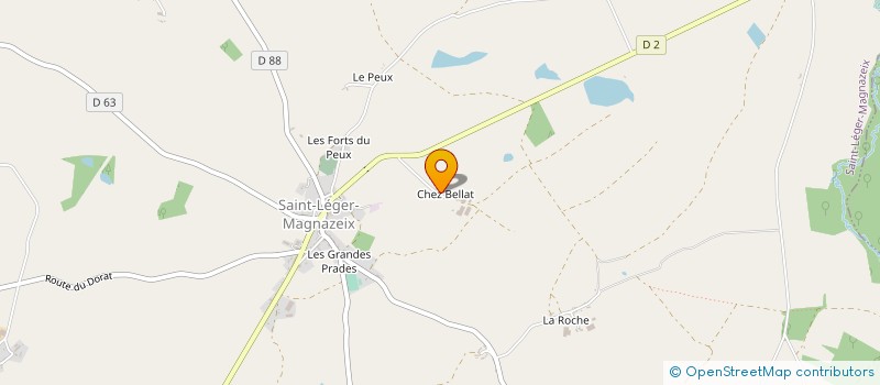 localisation de l'entreprise GAEC CHARTIER FRERES à SAINT-LEGER-MAGNAZEIX