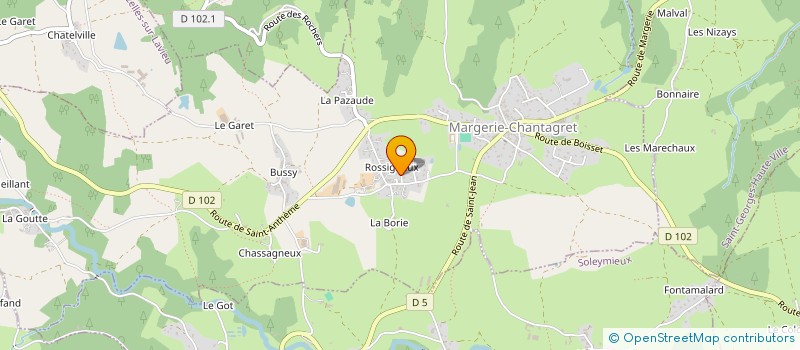 localisation de l'entreprise GAEC CHAUVE à MARGERIE-CHANTAGRET