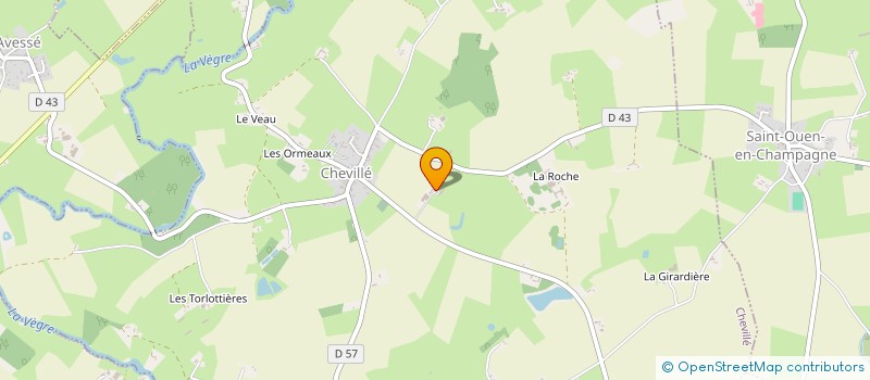 localisation de l'entreprise GAEC CHAUVIGNE à CHEVILLE