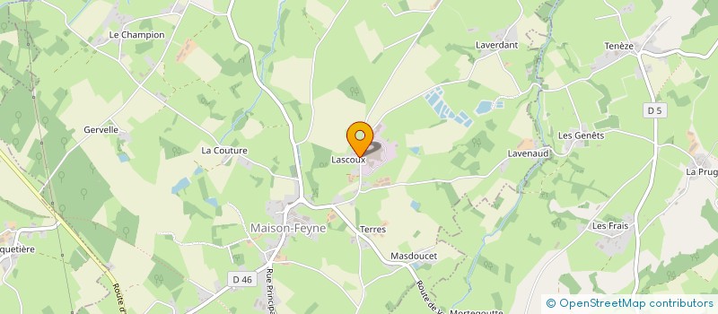 localisation de l'entreprise GAEC CHAVEGRAND à MAISON-FEYNE