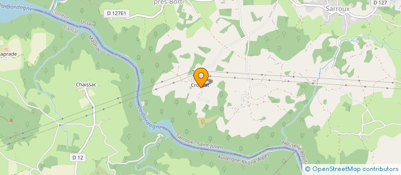 localisation de l'entreprise GAEC CHEMINADE  SARROUX - SAINT JULIEN