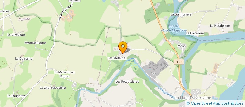 localisation de l'entreprise GAEC CHESNEAU à LA HAIE-TRAVERSAINE