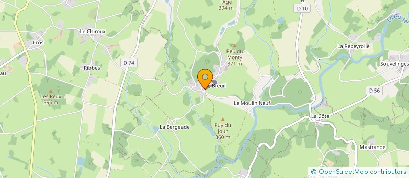 localisation de l'entreprise GAEC CHEVALIER à SAINT-AGNANT-DE-VERSILLAT