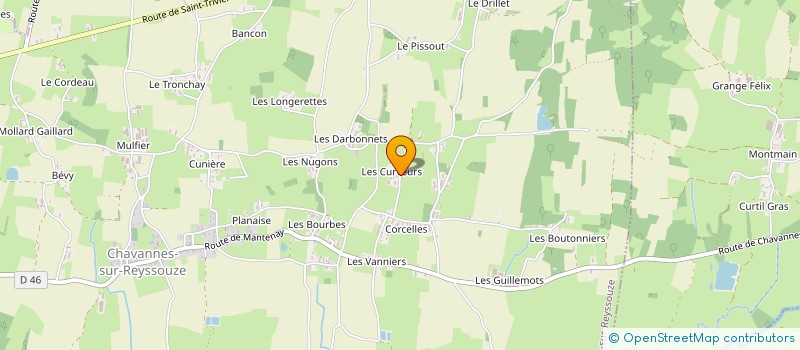 localisation de l'entreprise GAEC CHEVAUCHET à CHAVANNES-SUR-REYSSOUZE