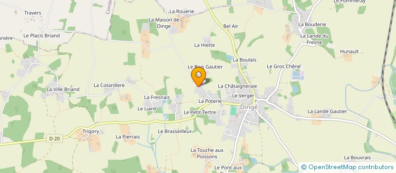 localisation de l'entreprise GAEC CHEVRERIE DE LA POTERIE  DINGE