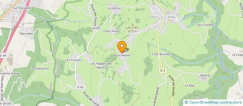 localisation de l'entreprise GAEC CHEZ GAIMOLAT à HERY-SUR-ALBY