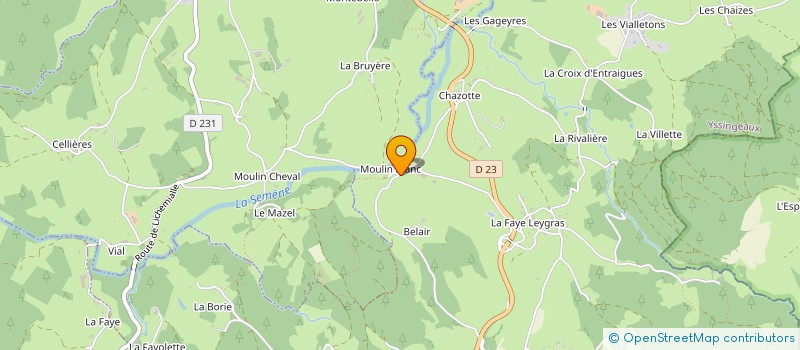 localisation de l'entreprise GAEC CLAIRE ET JEAN-YVES à SAINT-ROMAIN-LACHALM