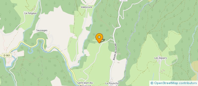 localisation de l'entreprise GAEC CLAPEYROUX à MONT LOZERE ET GOULET