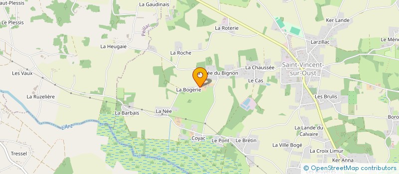 localisation de l'entreprise GAEC CLEVAN à SAINT-VINCENT-SUR-OUST