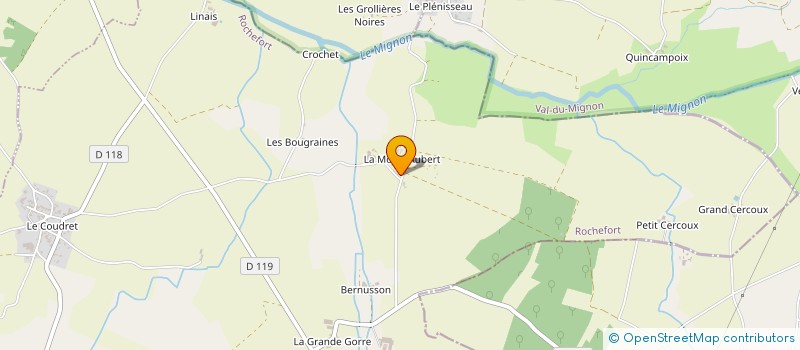 localisation de l'entreprise GAEC COCOTTES ET GRIOTTES à SAINT-SATURNIN-DU-BOIS
