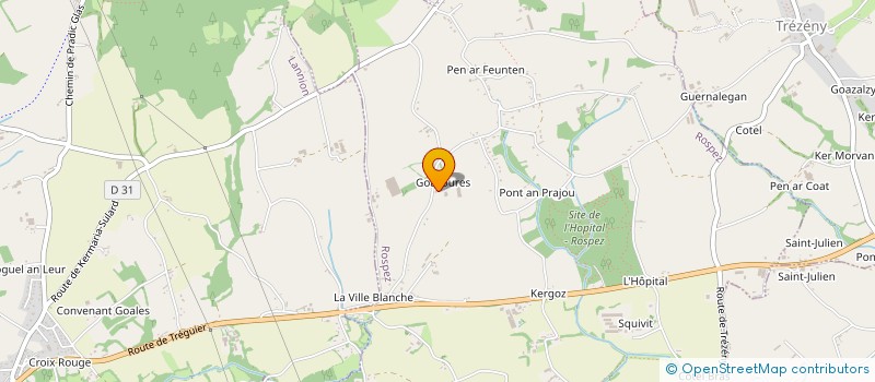 localisation de l'entreprise GAEC COSQUER à ROSPEZ