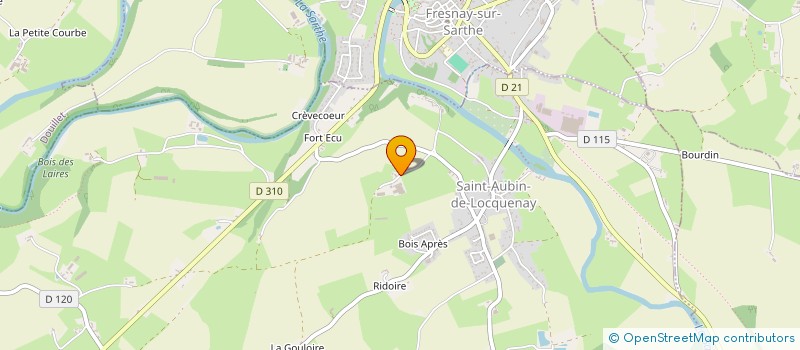 localisation de l'entreprise GAEC COSSON à SAINT-AUBIN-DE-LOCQUENAY