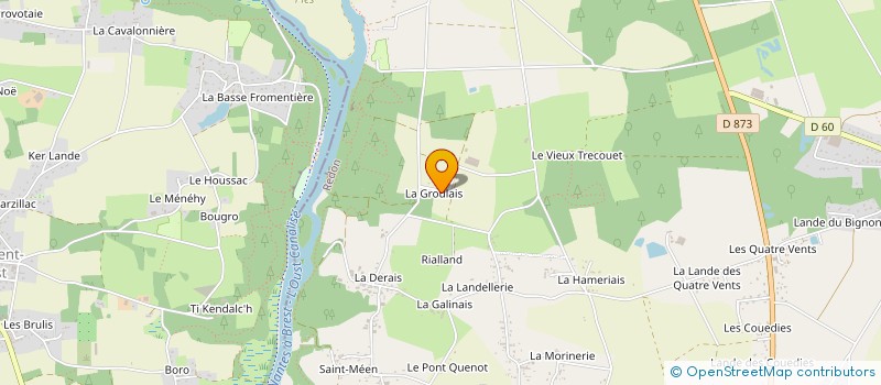 localisation de l'entreprise GAEC COTEAUX DE L'ILE AUX PIES  BAINS-SUR-OUST