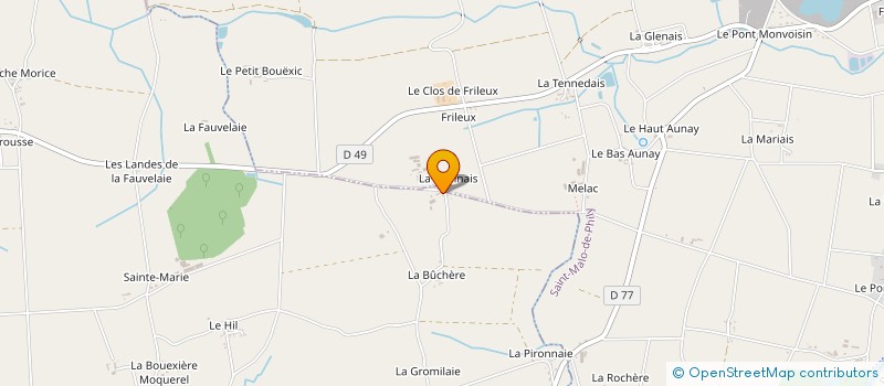 localisation de l'entreprise GAEC COUDRAIS à SAINT-MALO-DE-PHILY