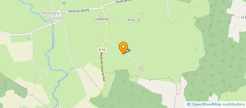localisation de l'entreprise GAEC COUSIN à MONTIGNY-SUR-CANNE