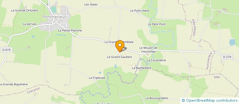 localisation de l'entreprise GAEC CROSNIER à POMMERIEUX