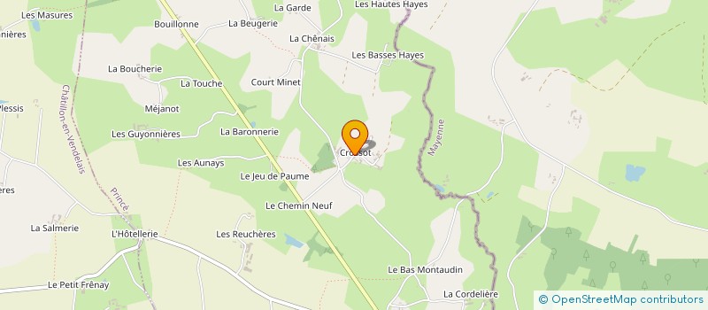 localisation de l'entreprise GAEC CROSSOT à PRINCE