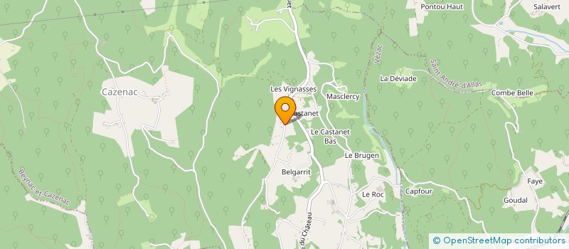 localisation de l'entreprise GAEC D ABRILLAC à BEYNAC-ET-CAZENAC