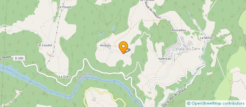 localisation de l'entreprise GAEC D'AMBIAS  VIALA-DU-TARN