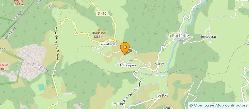 localisation de l'entreprise GAEC D'ANTRAYGUES à LA ROCHETTE