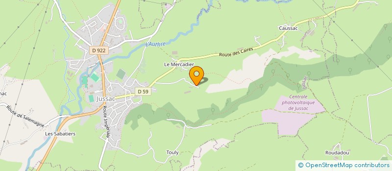 localisation de l'entreprise GAEC D AYVALS à JUSSAC