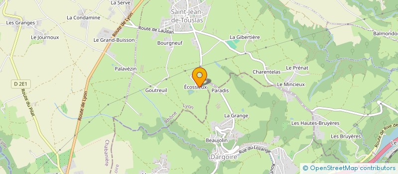 localisation de l'entreprise GAEC D'ECOSSIEUX à BEAUVALLON