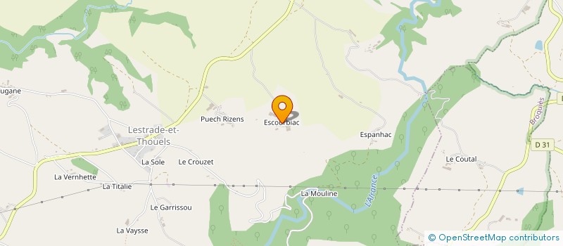 localisation de l'entreprise GAEC D'ESCOURBIAC COUTAL  LESTRADE ET THOUELS
