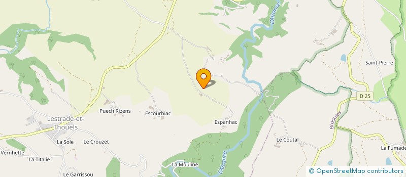 localisation de l'entreprise GAEC D'ESPANHAC  LESTRADE ET THOUELS