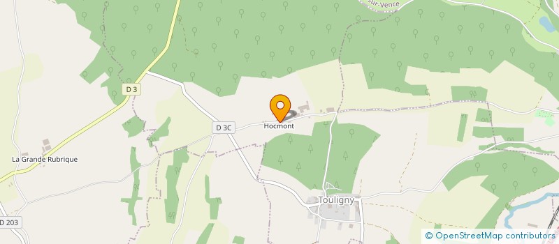 localisation de l'entreprise GAEC D'HOCMONT à TOULIGNY