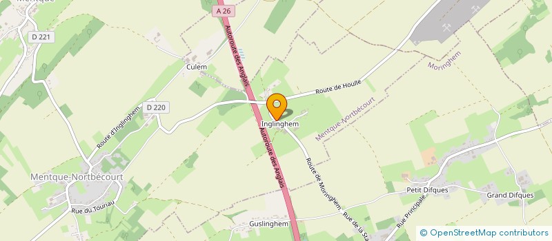 localisation de l'entreprise GAEC D'INGLINGHEM à MENTQUE-NORTBECOURT