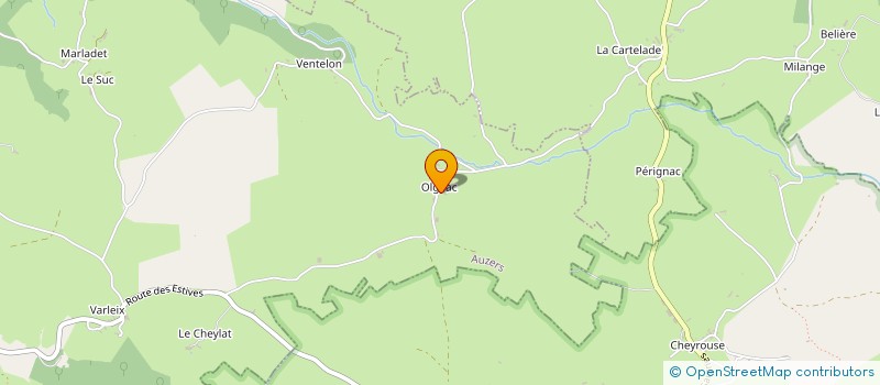 localisation de l'entreprise GAEC D'OLGEAC à AUZERS