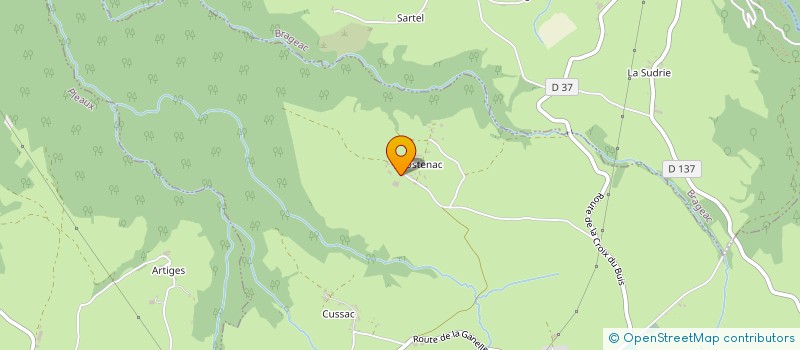 localisation de l'entreprise GAEC D'OSTENAC à CHAUSSENAC