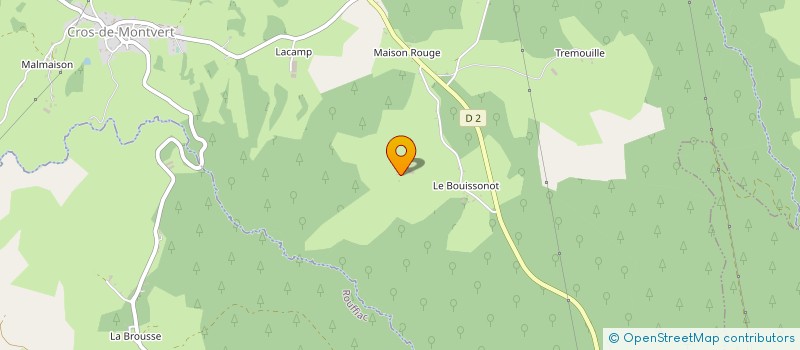 localisation de l'entreprise GAEC DABERTRAND BORNET à CROS-DE-MONTVERT