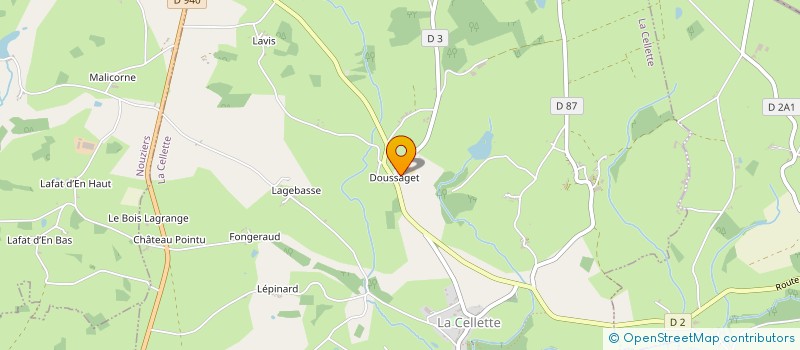 localisation de l'entreprise GAEC DALLOT à LA CELLETTE