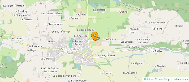 localisation de l'entreprise GAEC DAVID FONTAINE à MONTREUIL-LE-GAST